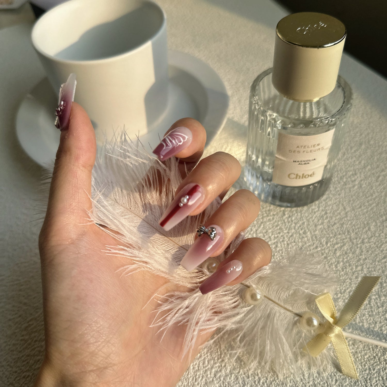 Violet Flutter Press On Nails | Ondulee Nails