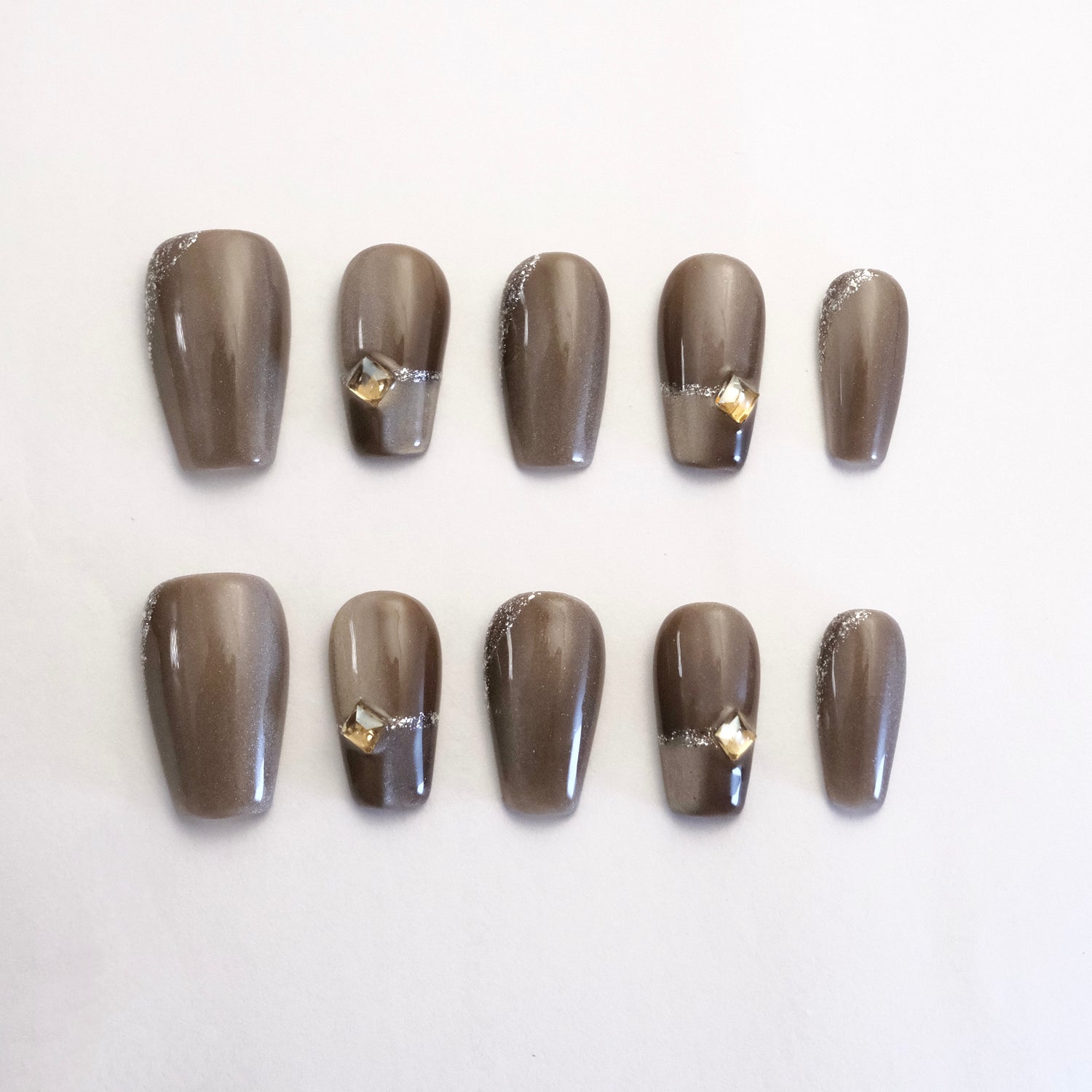 Noir Shimmer Press On Nails | Ondulee Nails