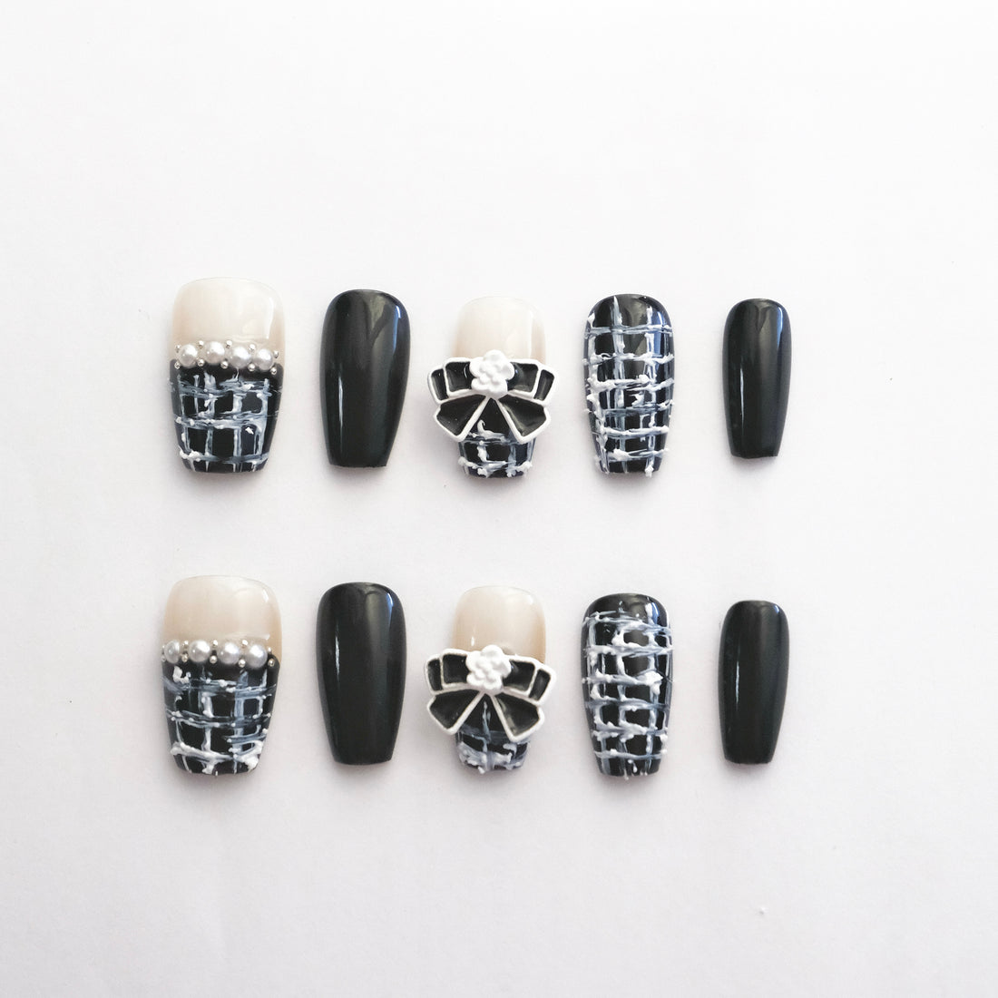 Timeless Tweed Press On Nails | Ondulee Nails